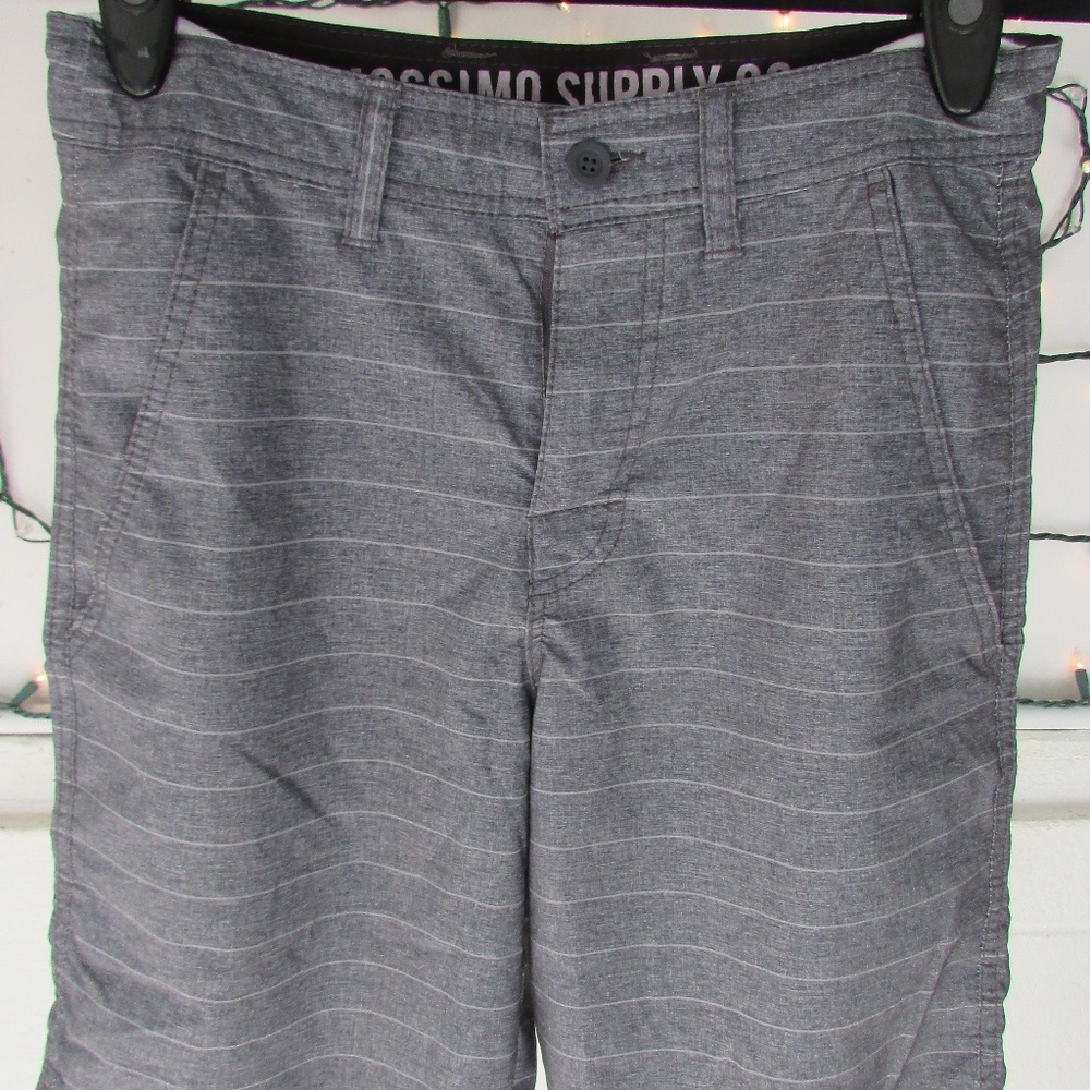 Mossimo Supply Co Gray Striped Hybrid Shorts